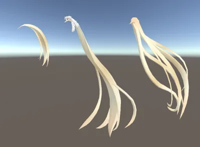 【PB対応】ツインテールとリボンセット【ボーン入り】