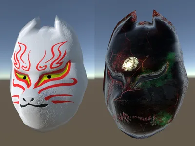 [VRchat想定]狐面 2種