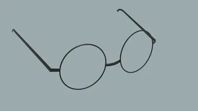 黒縁丸眼鏡（Sample）