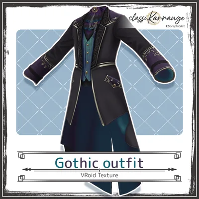 【VRoidテクスチャ】 ゴシック衣装セット