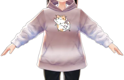 Kawaii Christmas Light Cat VROID Textures