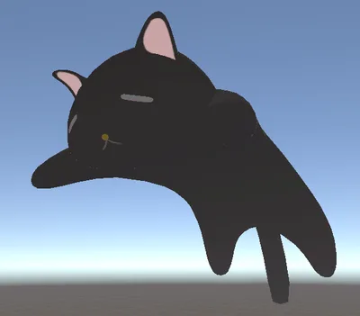 【VRChat想定アクセサリー】頭の上の溶解した猫