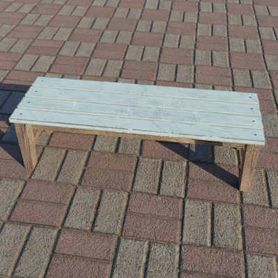 [3Dモデル] 木製ベンチ