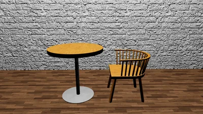 VRChat想定 CafeTable&Chair