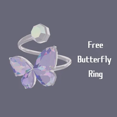 ✱FREE ちょうちょリング