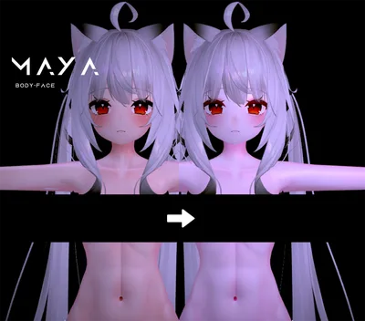 【舞夜】舞夜専用-肌テクスチャ&顔メイク