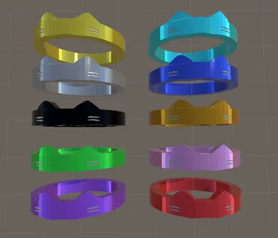 ネコ指輪～全10種類～　(VRC想定)