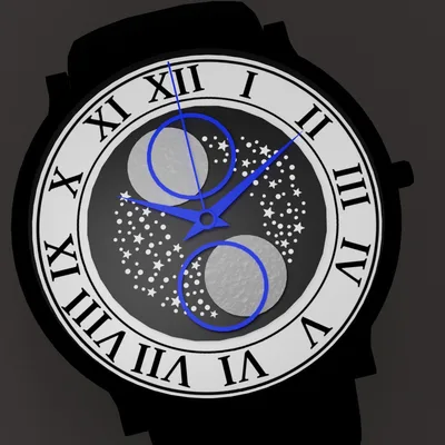 Moonphase II Realtime Watch v4 system for VRChat 3.0. avatars