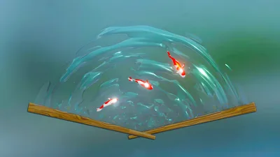 FREE！锦鲤水扇 Koi Water Fan Unity Shader