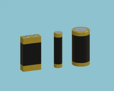 【無料3Dモデル】電池(3点)