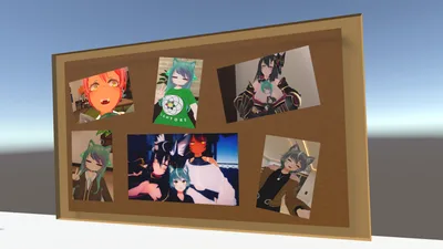 【VRChat想定】すぐ使える！写真が飾れるコルクボード【ワールドアセット】