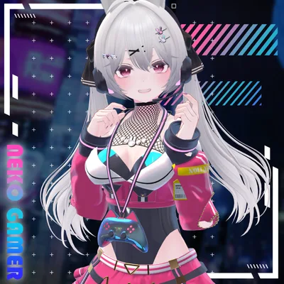 【9アバター対応】Neko Gamer