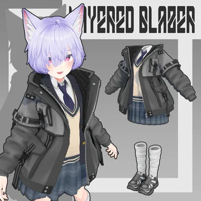 重ね着ブレザー