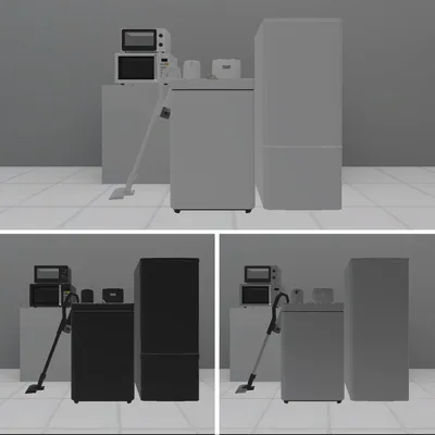 【VRC対応】ギミック付き生活家電セット【単体での販売もしています】