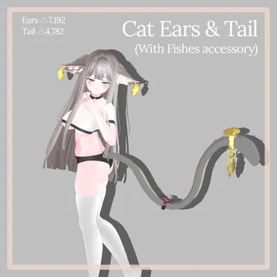 Cat Ears&Tail (With Fishes accessory)