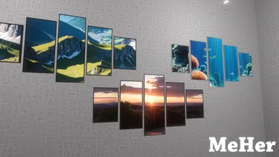 VRChat想定 壁掛けフォトパネル