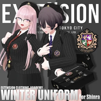 EXTENSION CLOTHING『WINTER UNIFORM』For Shinra SPECIALPACK💜 #Shinra3D 単品ページ