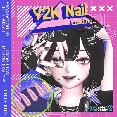 【21アバター対応】 💎MA対応💎 Y2K Nail