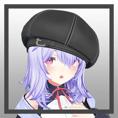 セミロングと帽子