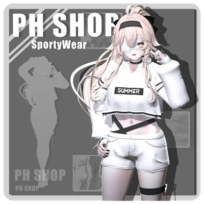 【 𝐀𝐎𝐏𝐎𝐍 】スポーツウェア, Sporty Wear ⭐️ アバター多対応 ㅡ 【 VRChat 3D Clothes 】