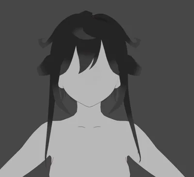 [VRoid] Thorns | Short Goth Black Hair with Bangs