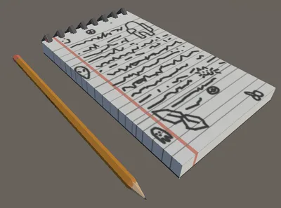 Notepad and pencil