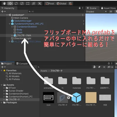 Modular Avatar必須版無言勢用フリップボード