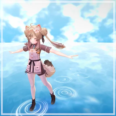 【アバターギミック】移動時に足元にでる波紋エフェクト