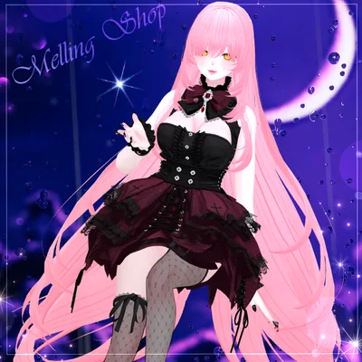 Melling " Fantasy Hair+Halo set " 【5アバター対応 🖤 Liltoon / VRChat】