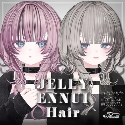 【9アバター対応】Jellyennuihair　long＋bob【VRChat】