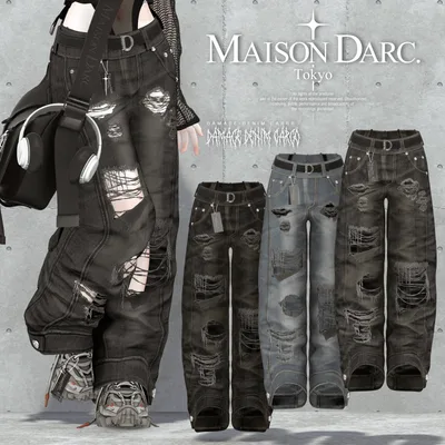 ♞ DAMAGE DENIM CARGO ♞