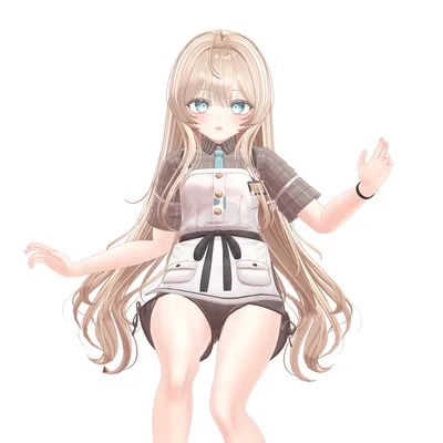 【VRChat 3D hair】 twin long hair
