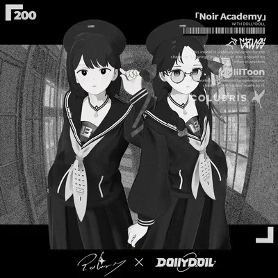 ⬛⬜PolarisXDollyDoll -「Noir Academy」for 9 Avatars