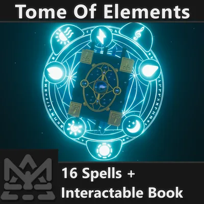 Tome Of Elements for VRChat [(マジックt, Avatar,パーティクルFX, Avatar)