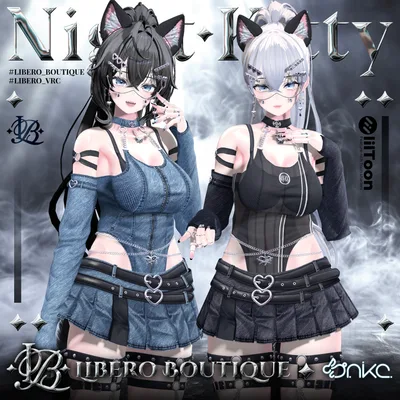 【8アバター対応】🌙Night Kitty🐈‍⬛