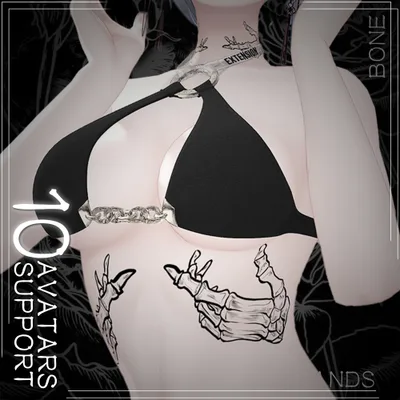 亡者の手タトゥー 10アバター対応(森羅/愛莉/狛乃/水瀬/ラシューシャ/しなの/萌/マヌカ/しお/ルミナ)[デカール]