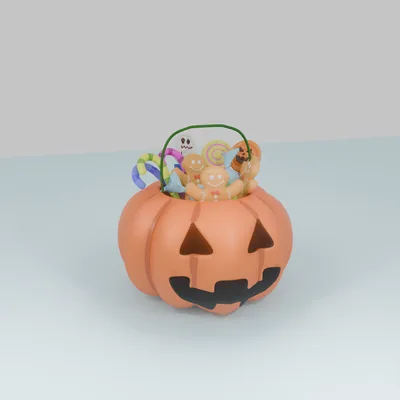 【Blender】 ジャックオーランタンのお菓子セット　jack o lantern candy set 【VRChat】