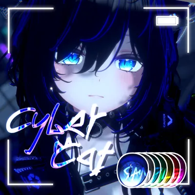 【21アバター対応】cyber cat eye texture