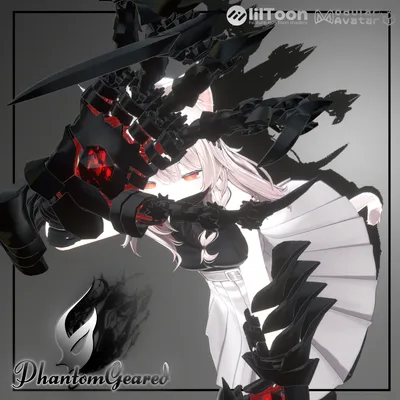 【VRChat】 *:゜Phantomシリーズ第1弾 ほぼ全アバター対応 機械の義手 PhantomGeared*【20アバターセットアップ済み全部入り】