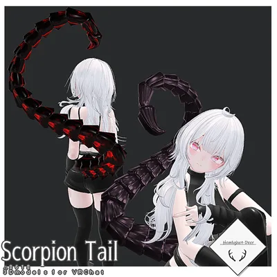 [VRChat] Scorpion Tail (対応: 5アバター)【3Dモデル】
