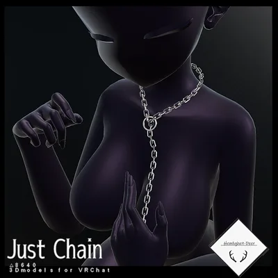 [VRChat] Just 締まる鎖v1_夜中のテンション(ｷﾞﾐｯｸ/ｱﾆﾒｰｼｮﾝ/ｼｪｲﾌﾟｷ付/対応: 6アバター)【3Dモデル】