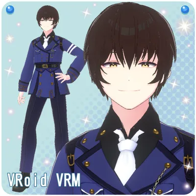 【VroidVRM】軍服風メンズ【Military Style Men's】