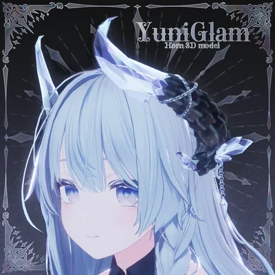 【MA対応】クリスタルな角 Crystal Horn for VRChat【Horn series Hr1】