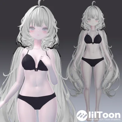 汎用 透明感のある きらツヤ肌 白肌 lilToonプリセット マテリアル設定