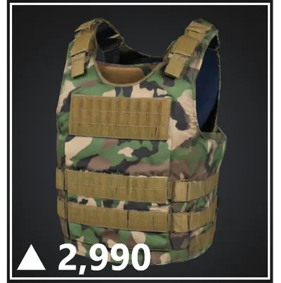 [ローポリ] 防弾チョッキ ベスト 3D素材 3Dモデル(.obj)