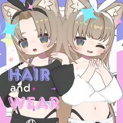 【衣装＋髪型/髪型のみ】でこだしロング＆だるっと部屋着【MA対応】