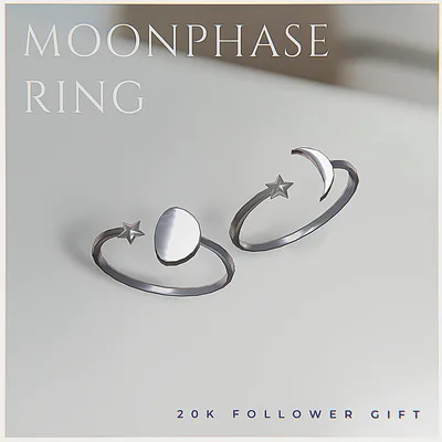 Moonphase Ring⋱20k Followers Anniversary Goods⋰
