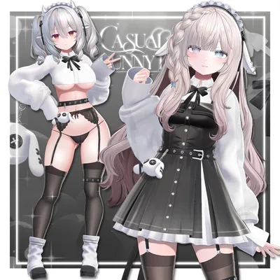 【9アバター対応】 Casual bunny dress