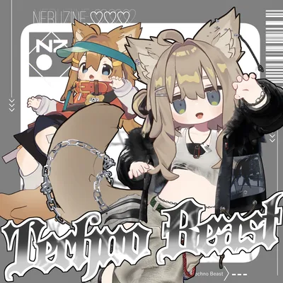 Techno Beast🐺🎧️テクノビースト【獣耳、尻尾、アクセサリー】