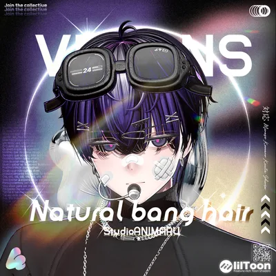 【4アバター対応】Natural bang hair